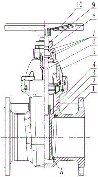 一種新型硬密封結(jié)構(gòu)的鑄鐵閘閥的制作方法