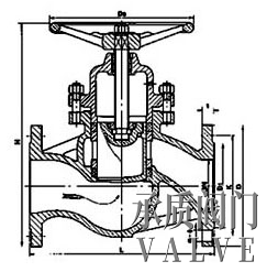 法蘭柱塞閥結(jié)構(gòu)示意圖
