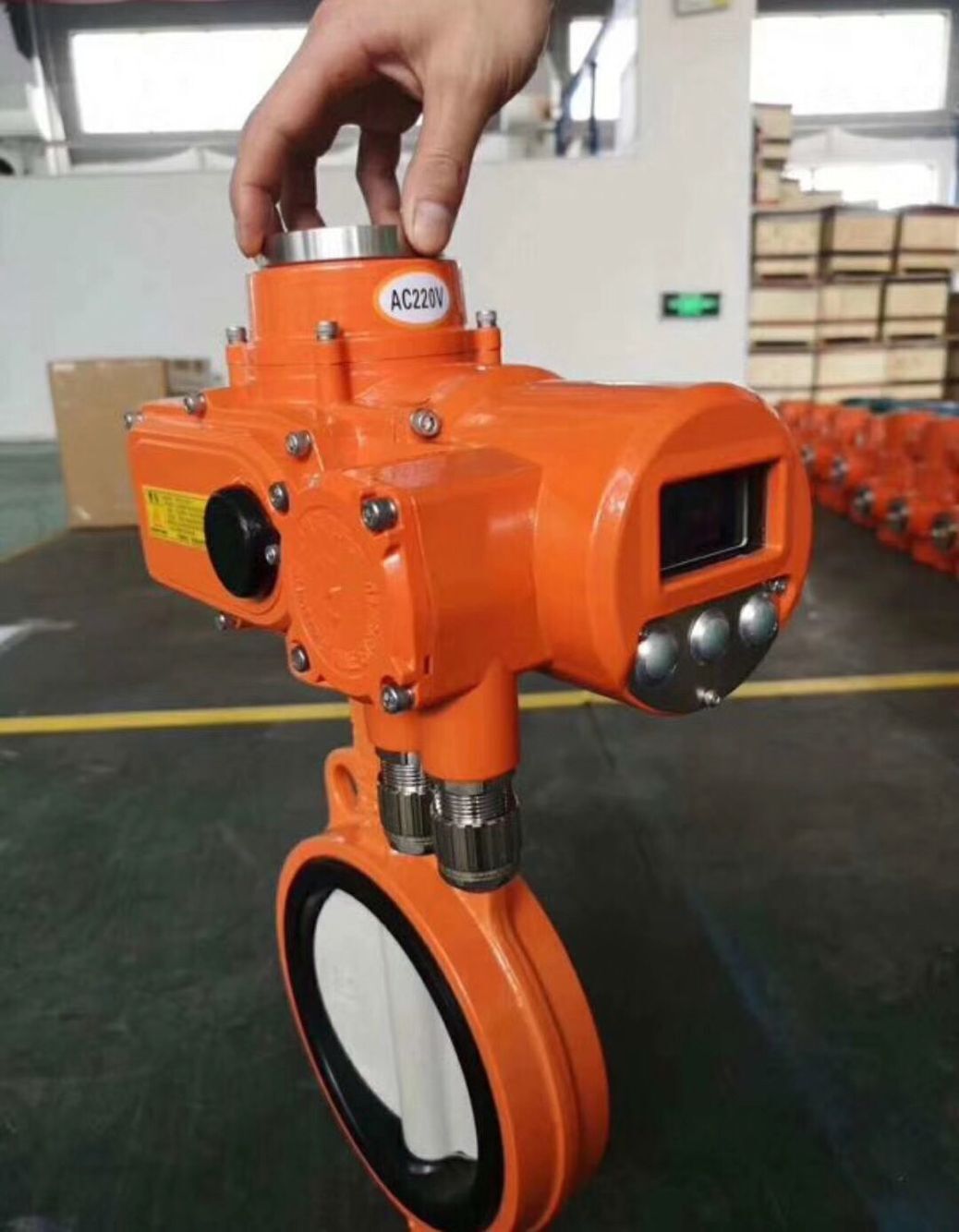 電動(dòng)對(duì)夾式蝶閥尺寸廠家型號(hào)D671X/D6371F（圖1）