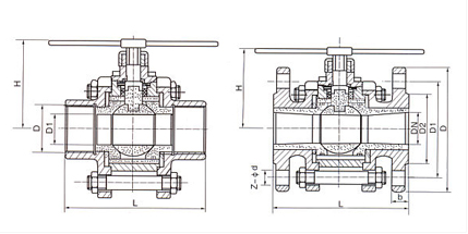 不銹鋼高壓球閥結(jié)構(gòu)圖