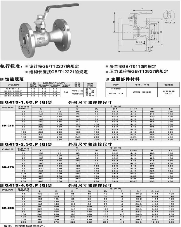 高溫球閥,不銹鋼耐高溫球閥結構圖與尺寸表