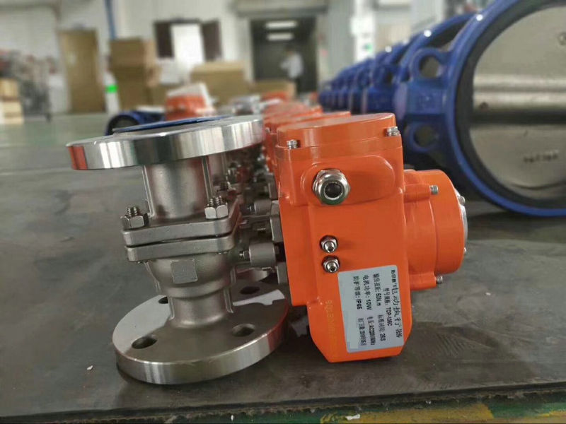 電動切斷球閥、電動O型切斷球閥實物圖